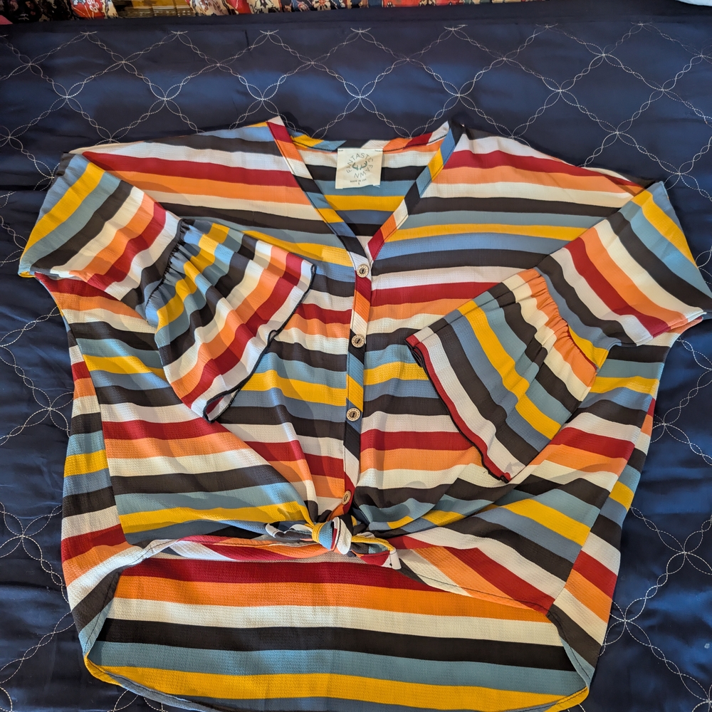 Colorful Striped Light And Women's Top